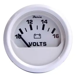 Order Now Dress White Voltmeter Gauge | Faria 13120