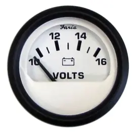 Don’t Miss Out Euro White Voltmeter Gauge | Faria 12911