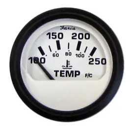 Euro White Water Temperature Gauge | Faria 12904 Factory Price