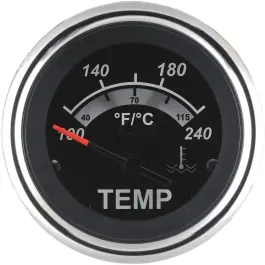 Black Sterling Series Water Temperature Gauge - 100-240 degrees | Sierra 67020P Holiday Sale