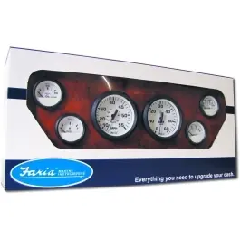 Euro White Inboard 6 Gauge Set | Faria KT9798 Professional Grade