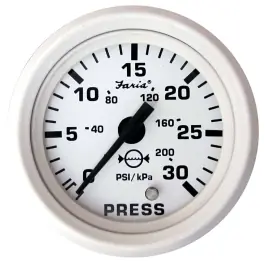 Factory Price Dress White Water Pressure Gauge | Faria 13108