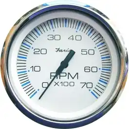 Trusted Brand Chesapeake White 7000 RPM Outboard Tachometer | Faria 33817