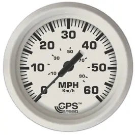 Big Sale Dress White 60 MPH GPS Speedometer Gauge | Faria 33147