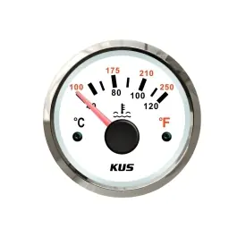 Last Chance Sea V White Stainless Steel Water Temp Gauge | KUS JMV00059
