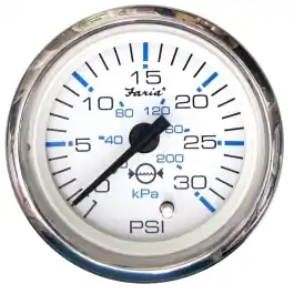 Editor’s Pick Chesapeake White SS Water Pressure Gauge Kit | Faria13812