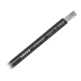 8 AWG Black - 100 foot | Pacer Marine WUL8BK-100 Buy Direct
