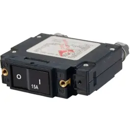 C-Series Flat Rocker Circuit Breaker - Single Pole 15A Free Returns