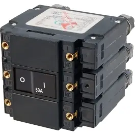 C-Series Flat Rocker Circuit Breaker - Triple Pole 50A AC Handmade