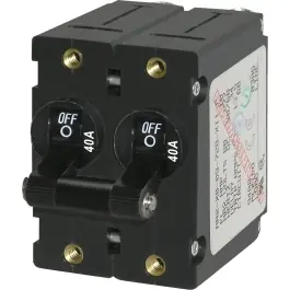 Next Day Delivery A-Series Black Toggle Circuit Breaker - Double Pole 40A