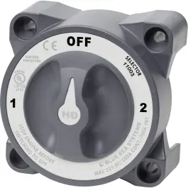 HD 3 Position Selector Battery Switch with AFD | Blue Sea 11003 Latest