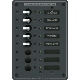 AC Circuit Breaker Panel, 120 Volt 8-Position | Blue Sea Systems 8059 Price Drop