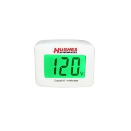 Dual Color LED Digital Wall Socket AC Volt Meter 90-132 VAC Range | Hughes Autoformers DVMDUAL In Demand