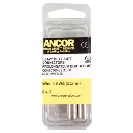 #4 Heavy Duty Tinned Butt Connector, 2 pack | Ancor 252150 Price Drop