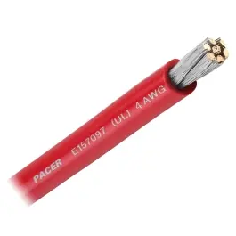 Limited Time 4 AWG Red - 250 foot | Pacer Marine WUL4RD-250