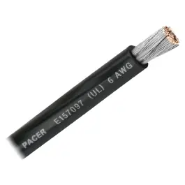 6 AWG Black - 100 foot | Pacer Marine WUL6BK-100 Popular
