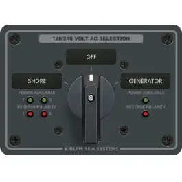 AC Rotary Switch Panel, 120 + 120/240 Volt | Blue Sea Systems 8369 Hot Deal