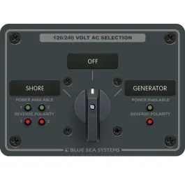AC Rotary Switch Panel, 120+120 240 Volt AC 30 Amp | Blue Sea Systems 8386 Instant Buy