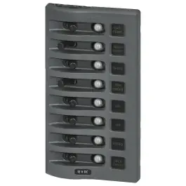 WeatherDeck 12V DC Waterproof Circuit Breaker Panel - 8 Positions Same Day Shipping
