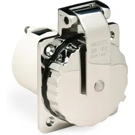 30 amp Stainless Steel Power Inlet | Marinco 303SSEL-B Markdown