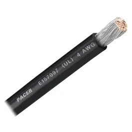 Buy Direct 4 AWG Black - 250 foot | Pacer Marine WUL4BK-250