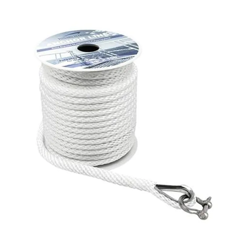 Deal Custom Cordage Double Braid Anchor Line - White