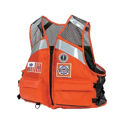 Instant Buy Mustang MV1254T1-2-SM-216 Industrial Mesh Vest - Orange - S/M