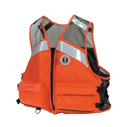 Low Price Mustang MV1254T1-2-LXL-216 Industrial Mesh Vest - Orange - L/XL