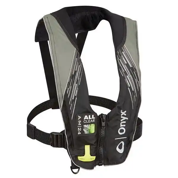 Weekend Sale Onyx A/M-24 All Clear Auto/Manual Inflatable Grey Life Vest