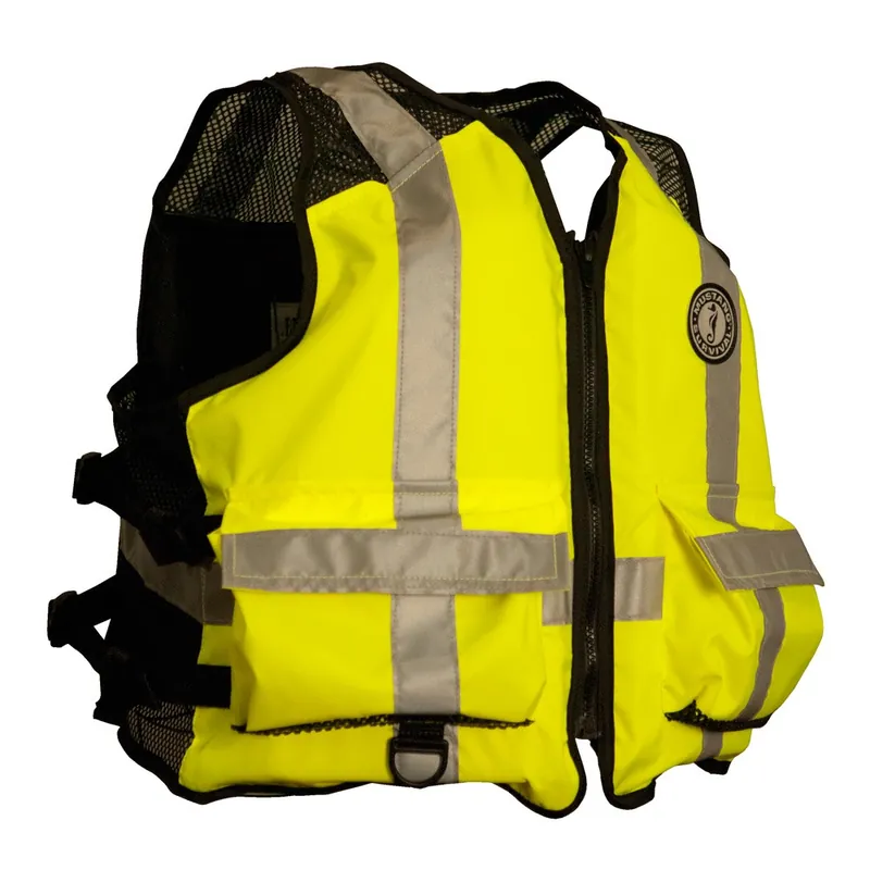 Mustang MV1254T3-239-LXL-216 High Visibility Industrial Mesh Vest - Fluorescent Yellow/Green - L/XL Big Sale