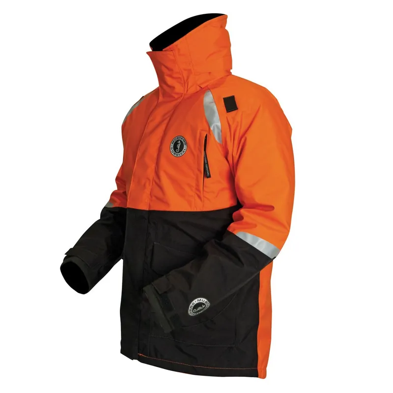 Same Day Shipping Mustang MC5446-33-L-206 Catalyst Flotation Coat - Orange/Black - Large