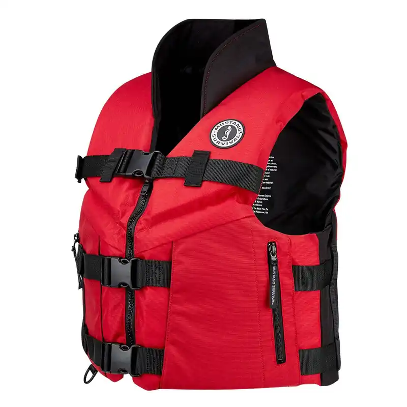 Mustang Accel 100 Foam Fishing Vest - XXXL - Red-Black Get Yours