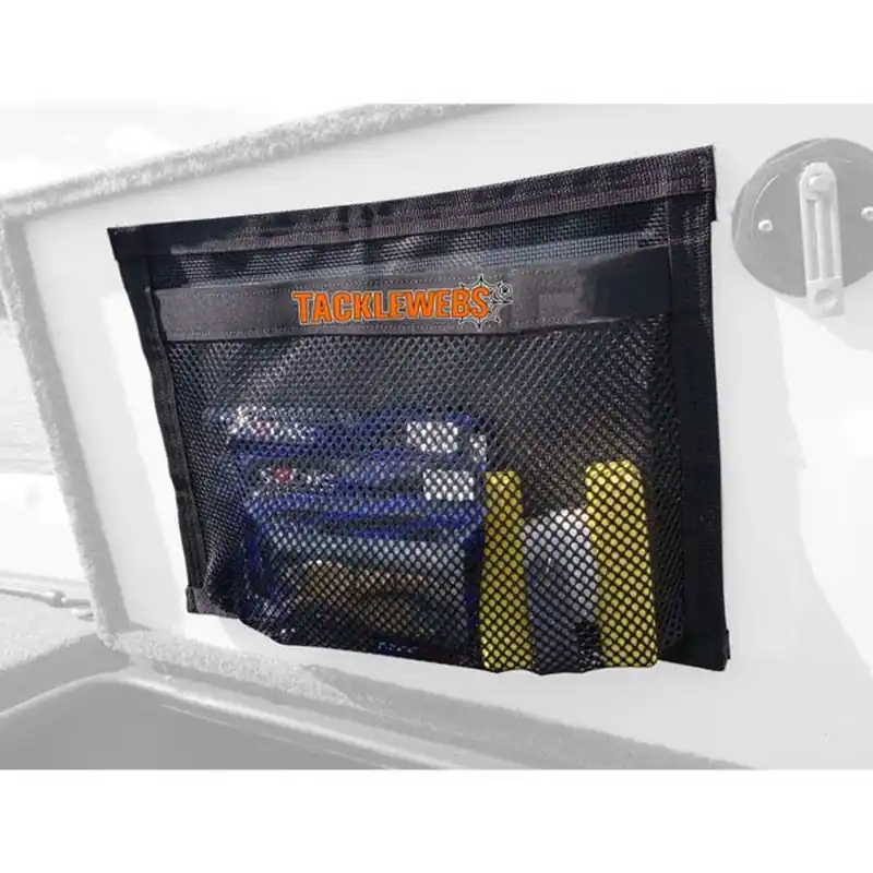 Free Delivery TackleWebs 16"W x 12"H Hook & Loop Black Adhesive Pouch