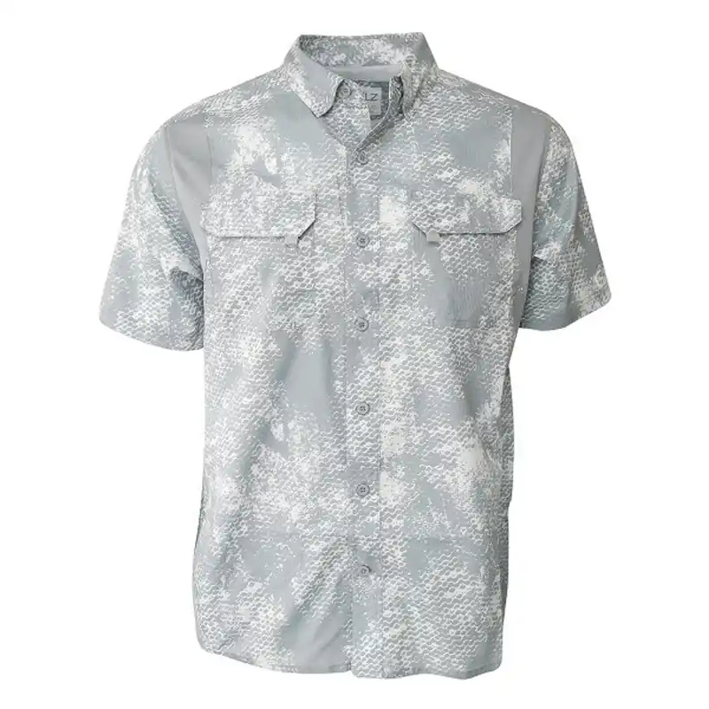 Popular Gillz Men's Flex Mesh Woven Shirt - High Rise Grey Grunge