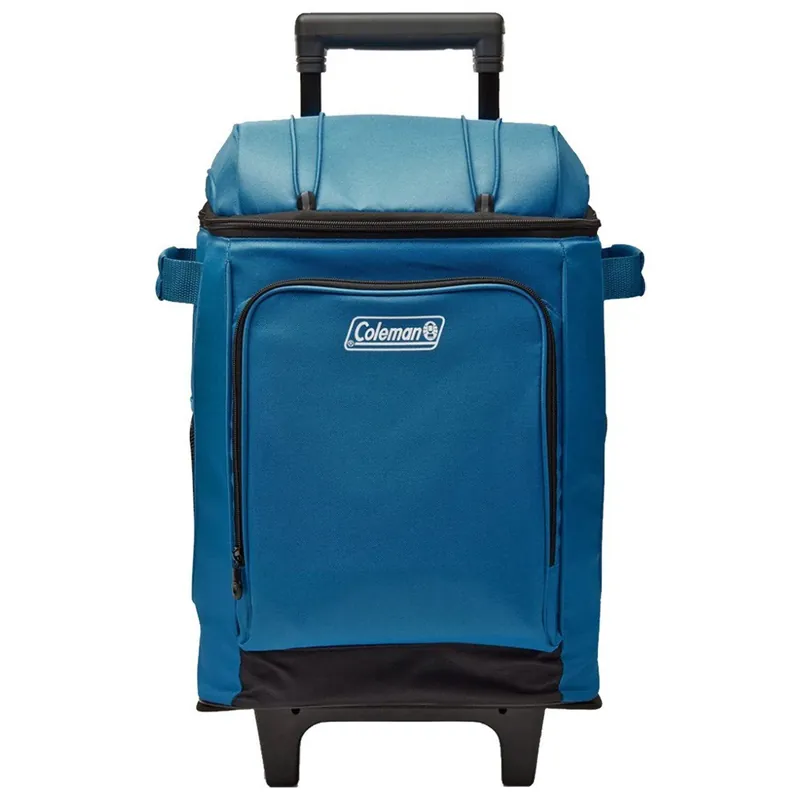 Secure Checkout Coleman 2158120 CHILLER 42-Can Soft-Sided Portable Cooler w/Wheels - Deep Ocean