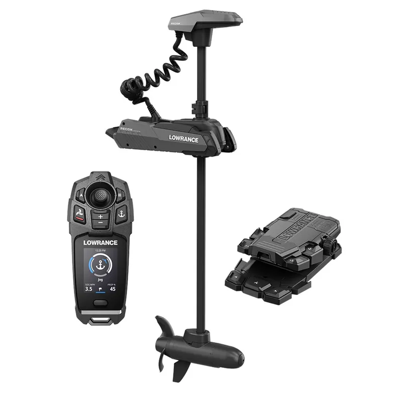 Limited Time Lowrance 000-16172-001 Recon FW 48" Trolling Motor - Includes Freesteer Joystick Remote, Wireless Foot Pedal HDI Nosecone