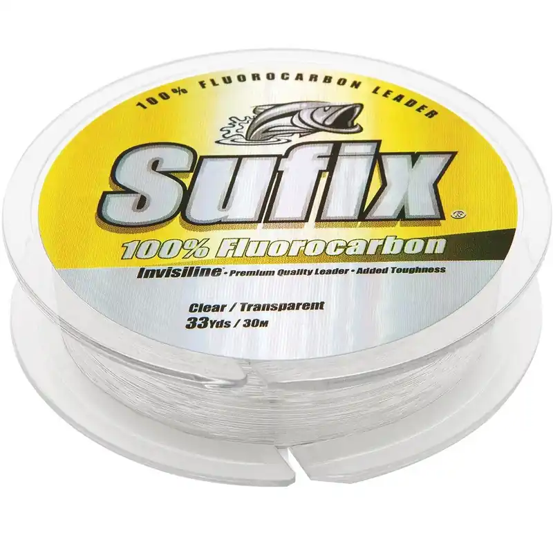 Fresh Stock Sufix 100% Fluorocarbon Invisiline Leader - 50lb - 33yds