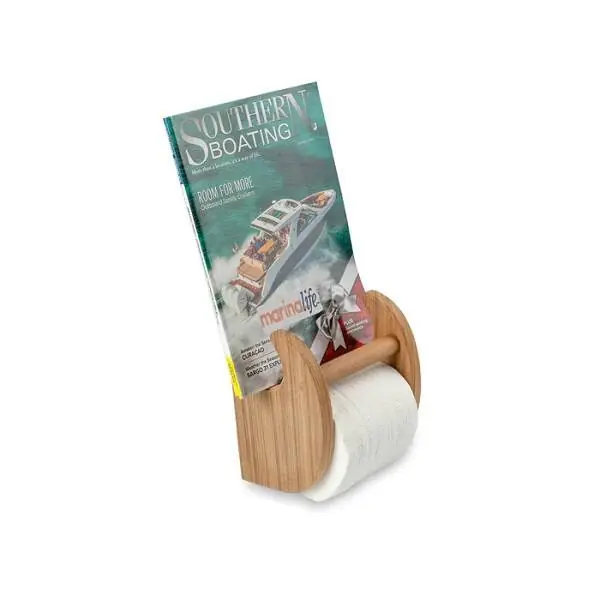 Hot Picks Whitecap Teak Magazine & Toilet Paper Holder