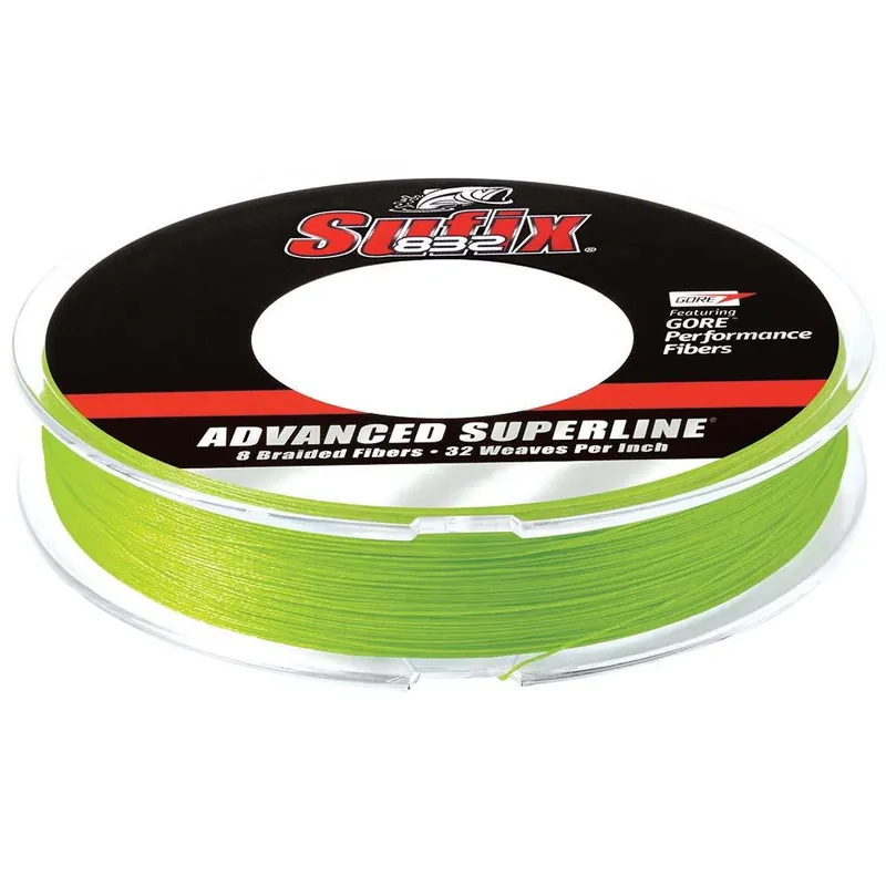 No Minimum Order Sufix 832 Advanced Superline Braid - 30lb - Neon Lime - 150 yds