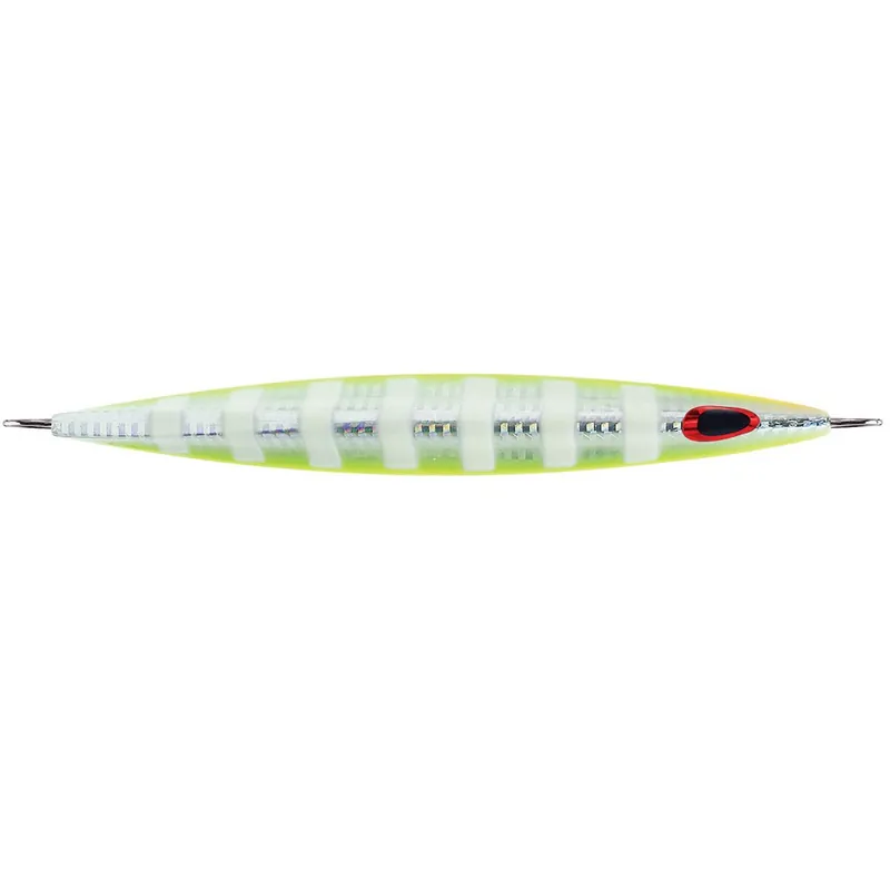 Factory Price Williamson Kensaki 280 Jig - 7.25" - 9-7/8oz - UV Chartreuse Glow Zebra