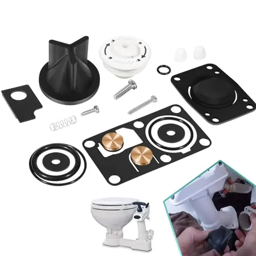 29045-3000 Twist N Lock Marine Manual Toilet Service Kits Replace For Jabsco Fit for 29090-3 & 29120-3 Series Toilet 2008 and Up While Supplies Last