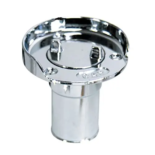 3.125 in. S-7021P Chrome Plated Zamac Gas Hose Deck Fill with Splash Guard & Hose Sale