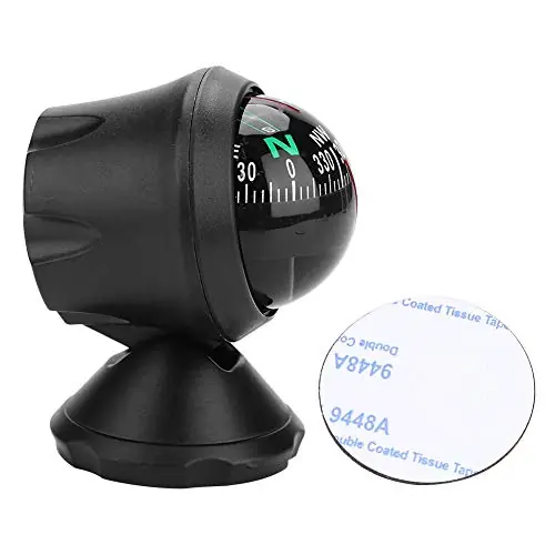 Best Choice Boat Compass, Ball Compass Durable ABS Marine Boat Car Dashboard Compass fo Car Truck