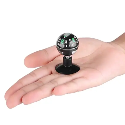 Buy Today Compass, Car Boat Mini Dashboard Suction Mount Navigation Compass Pocket Hiking Direction Guide Ball Waterproof Compass for Car Boat