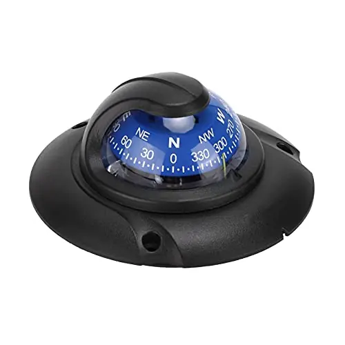 Exclusive Entatial Flush Mount Compass, Reliable Marine Compass ABS for Travel for Vehicles for Boating for Marine