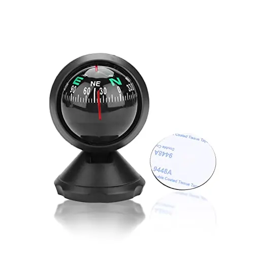 Cheap Keenso Dash Car Compass, Auto Adjustable Boat Compass Dash Compass for Car Marine Boat Ship