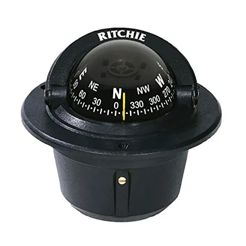 Save Now Ritchie Navigation F-50-1 Explorer Compass – Flush Mount, Black with Black Dial