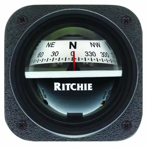Hot Picks Ritchie V-527 Kayak Compass – Bulkhead Mount – White Dial
