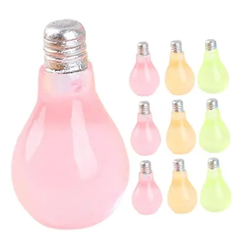 10pcs Luminous Small Light Bulb Miniature Diy Bulb Diy Supply Resin Bulb Accessories Miniature Model Miniature Resin Bulb Diy Crafts Mini Bulb Pendant Resin Bulb for Mini Markdown
