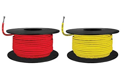 Best Price 12 AWG UL 1426 (The Real Thing) Marine Wire – Tinned Copper Boat Cable – 20 Feet – Red/Yellow -Made in The USA
